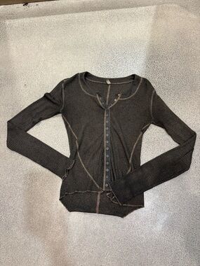 Free people going places cardi button up shirt small
